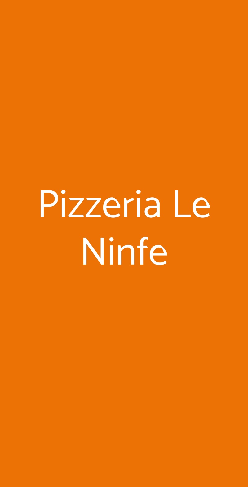 Pizzeria Le Ninfe Pisa menù 1 pagina