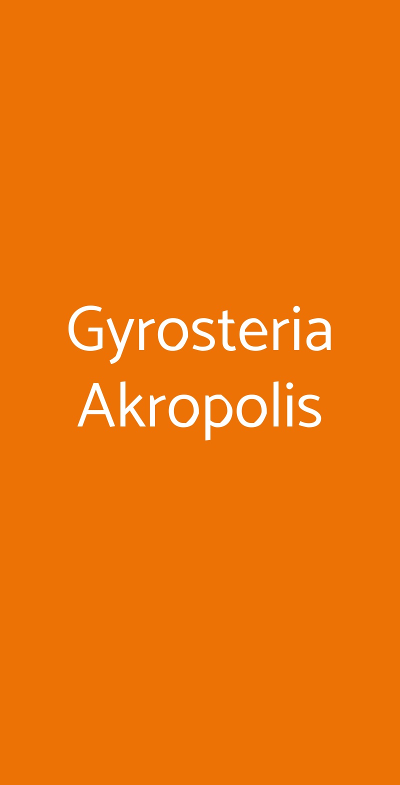 Gyrosteria Akropolis Mola di Bari menù 1 pagina