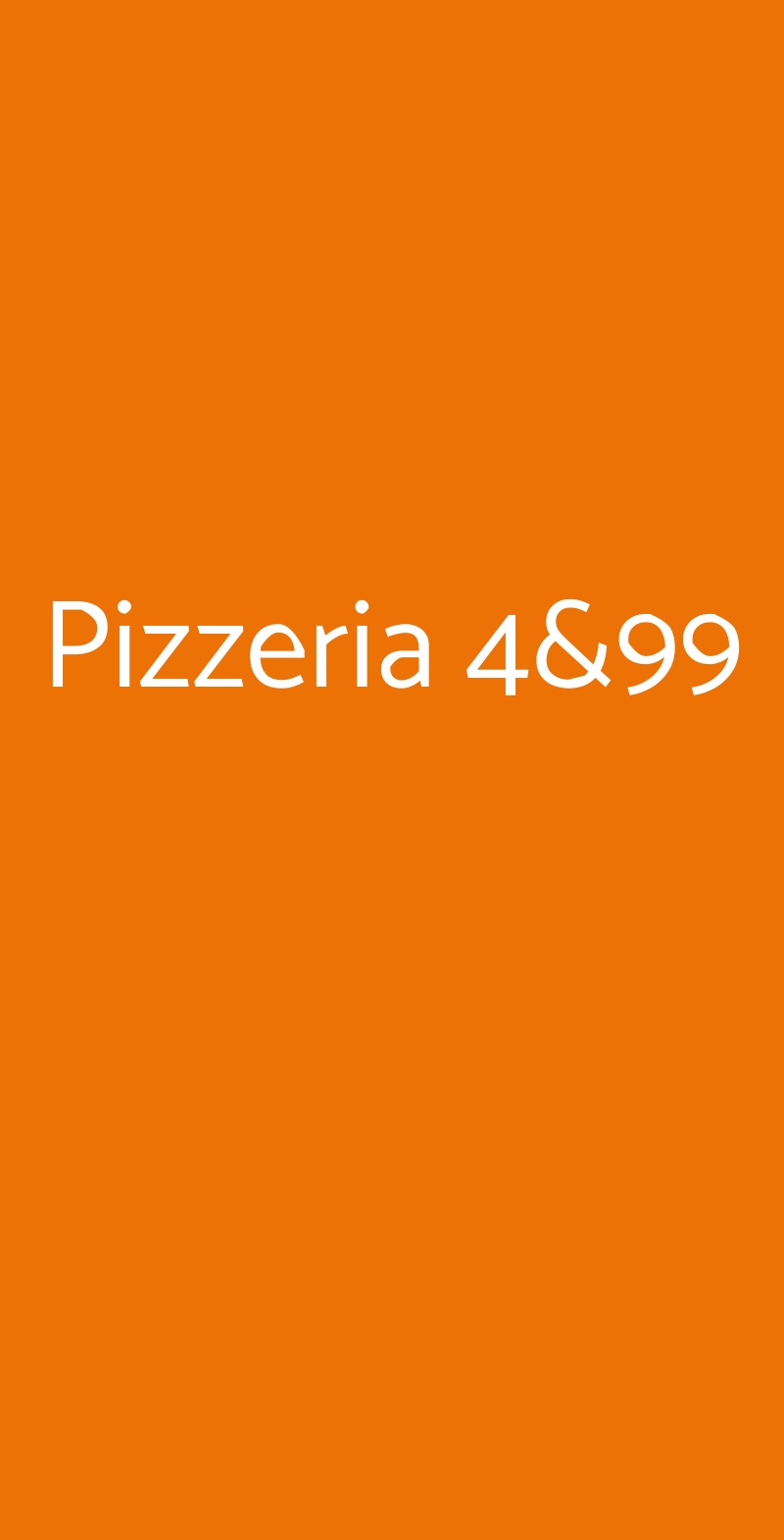 Pizzeria 4&99 Pisa menù 1 pagina