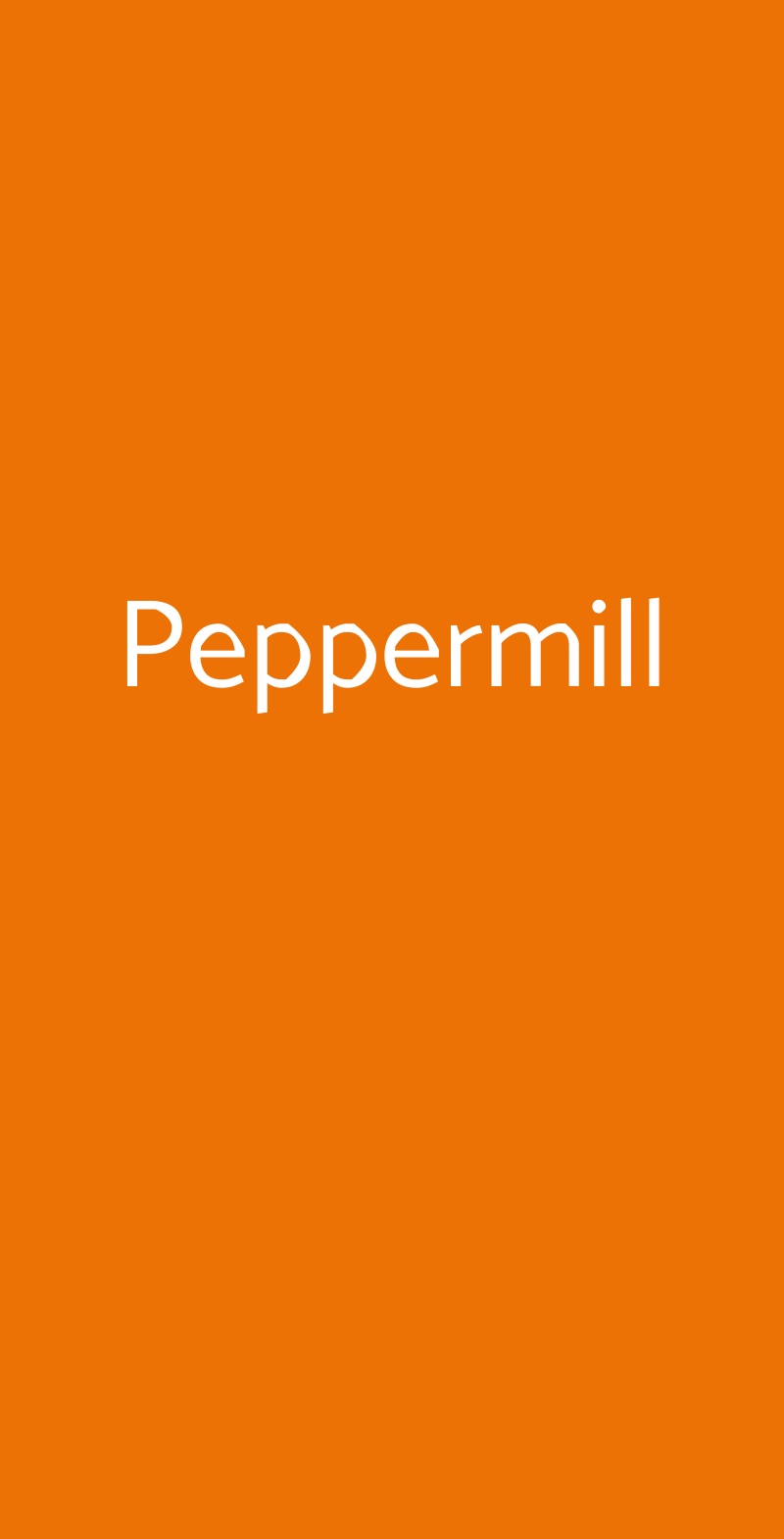 Peppermill Caronno Pertusella menù 1 pagina