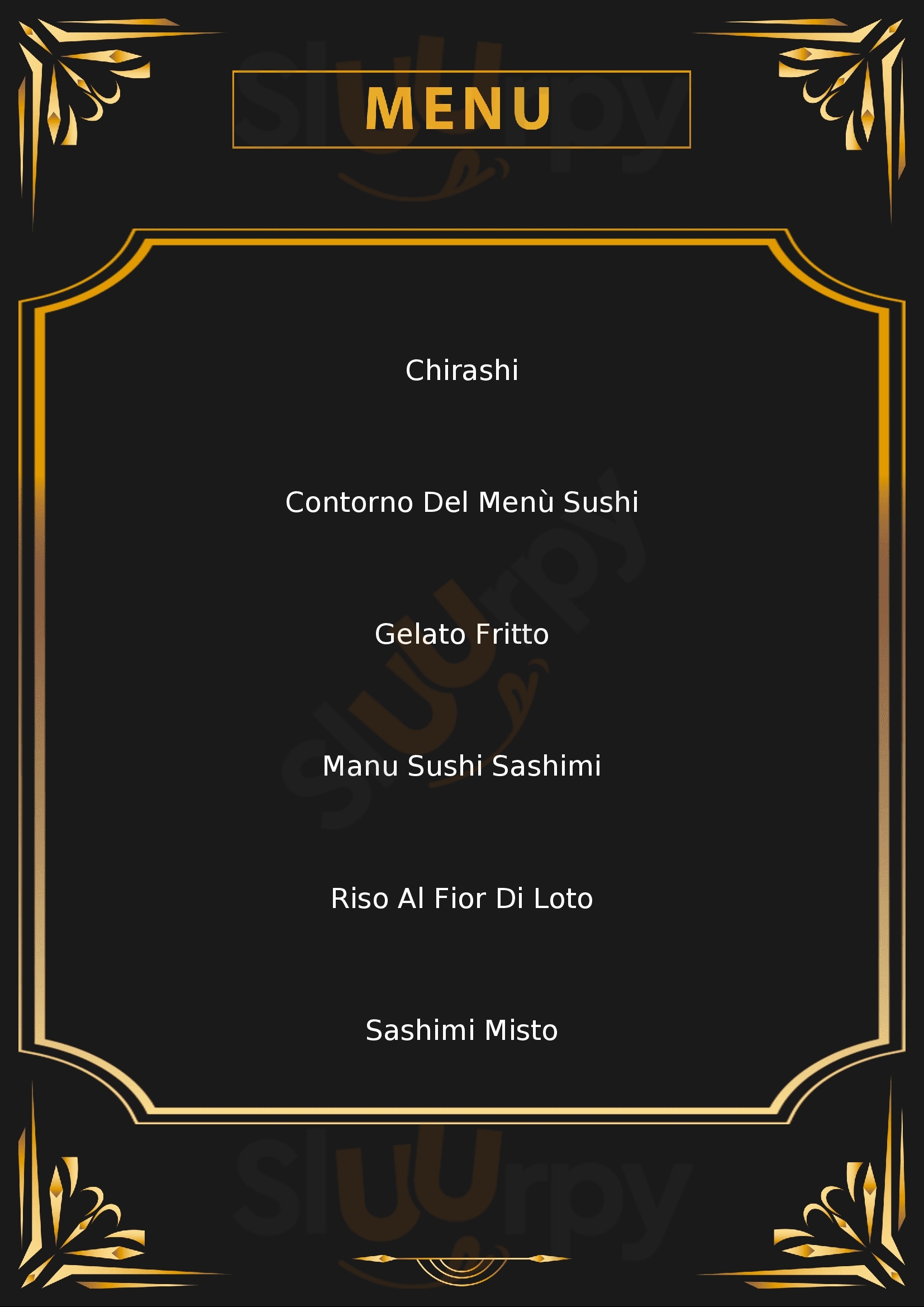 HARU Japan Fusion Restaurant Varese menù 1 pagina