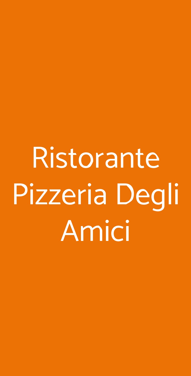 Ristorante Pizzeria Degli Amici Bitonto menù 1 pagina