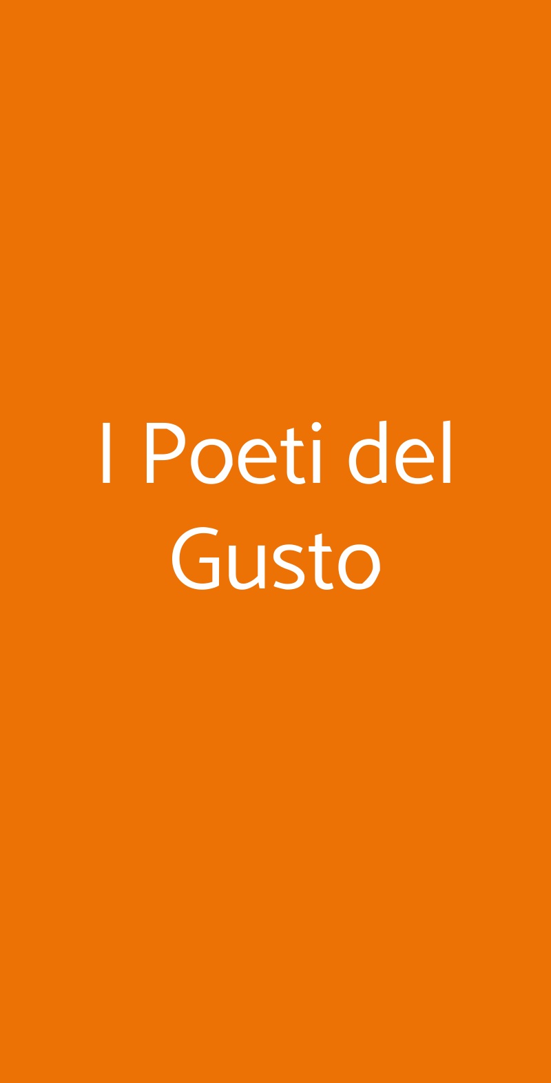 I Poeti del Gusto Saronno menù 1 pagina