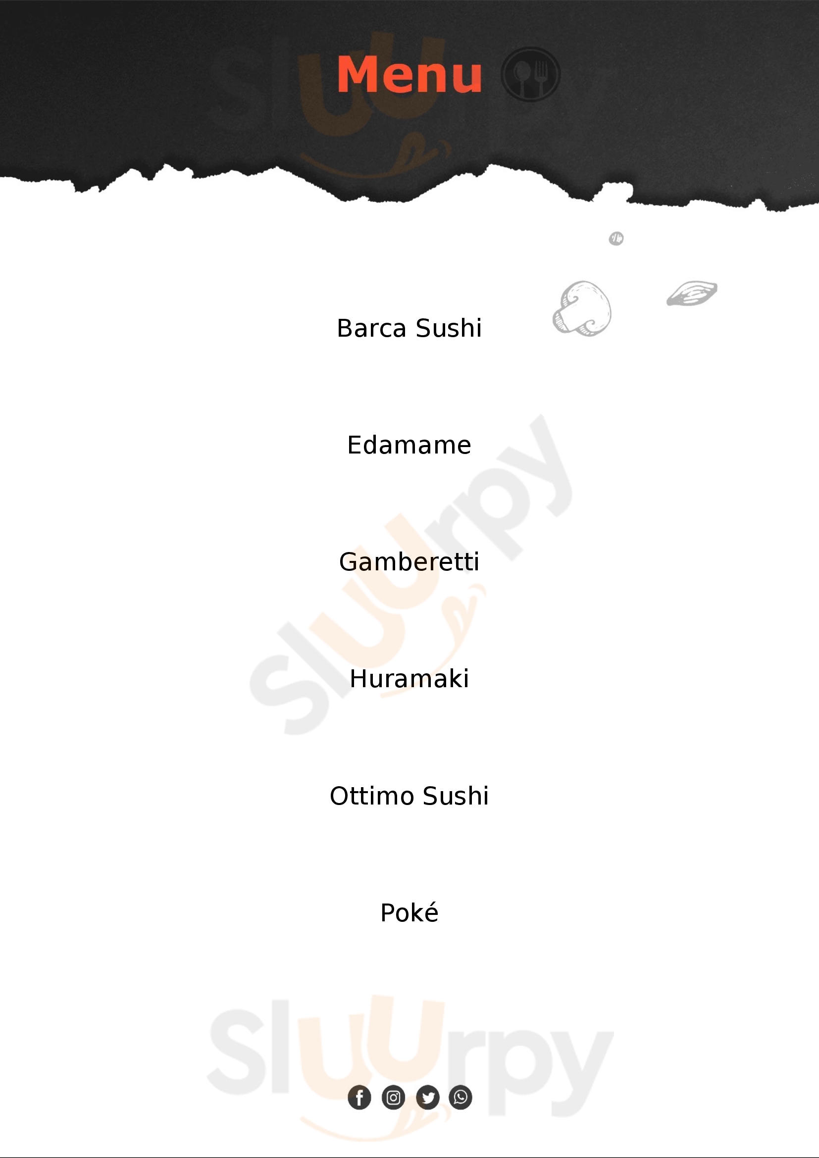 SushiOne Gallarate menù 1 pagina