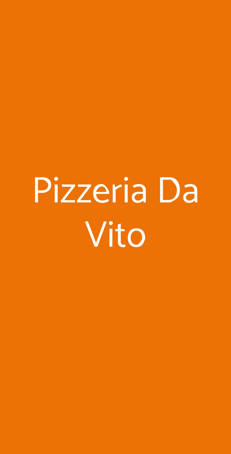 Pizzeria Da Vito Bari menù 1 pagina