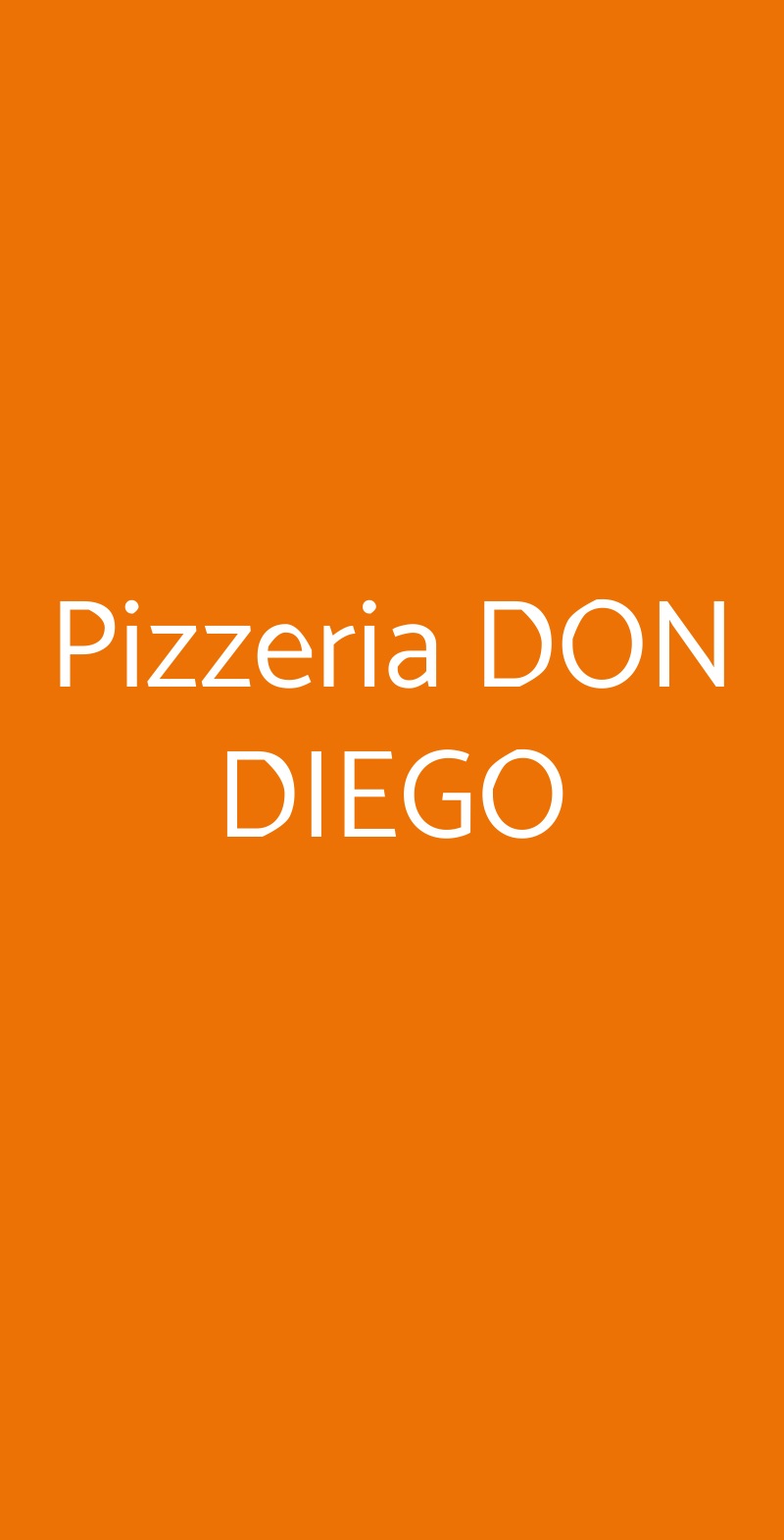 Pizzeria DON DIEGO Gemonio menù 1 pagina