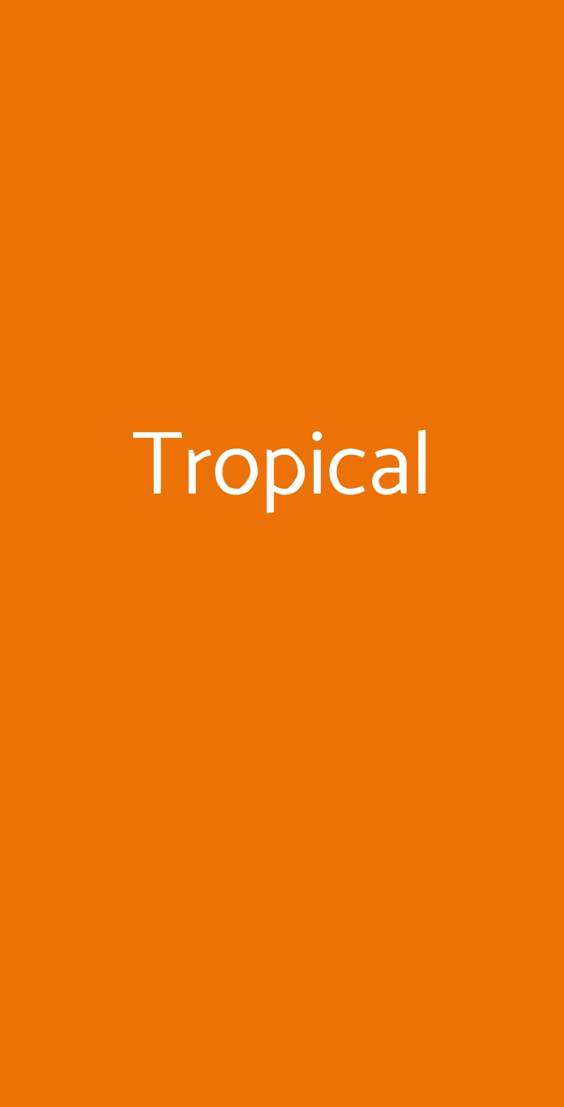 Tropical Triggiano menù 1 pagina
