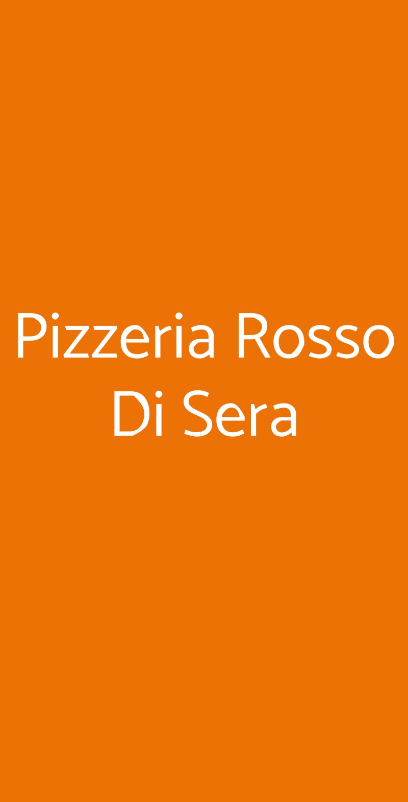 Pizzeria Rosso Di Sera Bari menù 1 pagina