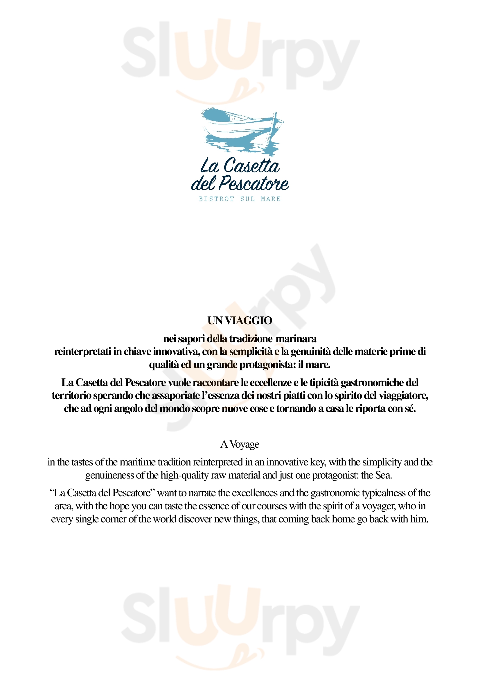 La Casetta Del Pescatore - Bistrot Sul Mare Polignano a Mare menù 1 pagina