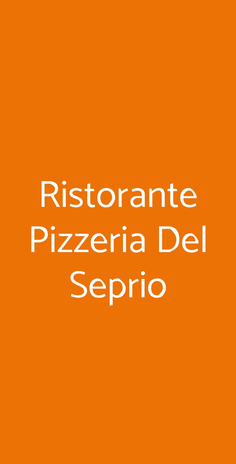 Ristorante Pizzeria Del Seprio Castelseprio menù 1 pagina