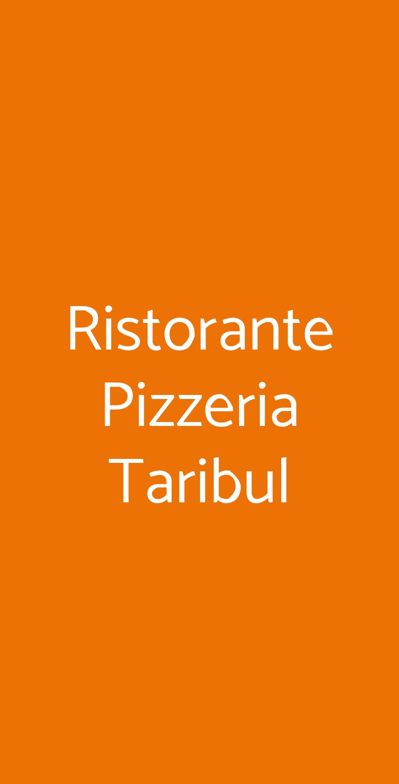 Ristorante Pizzeria Taribul Malgesso menù 1 pagina