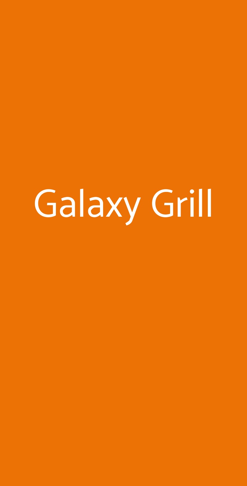 Galaxy Grill Gallarate menù 1 pagina