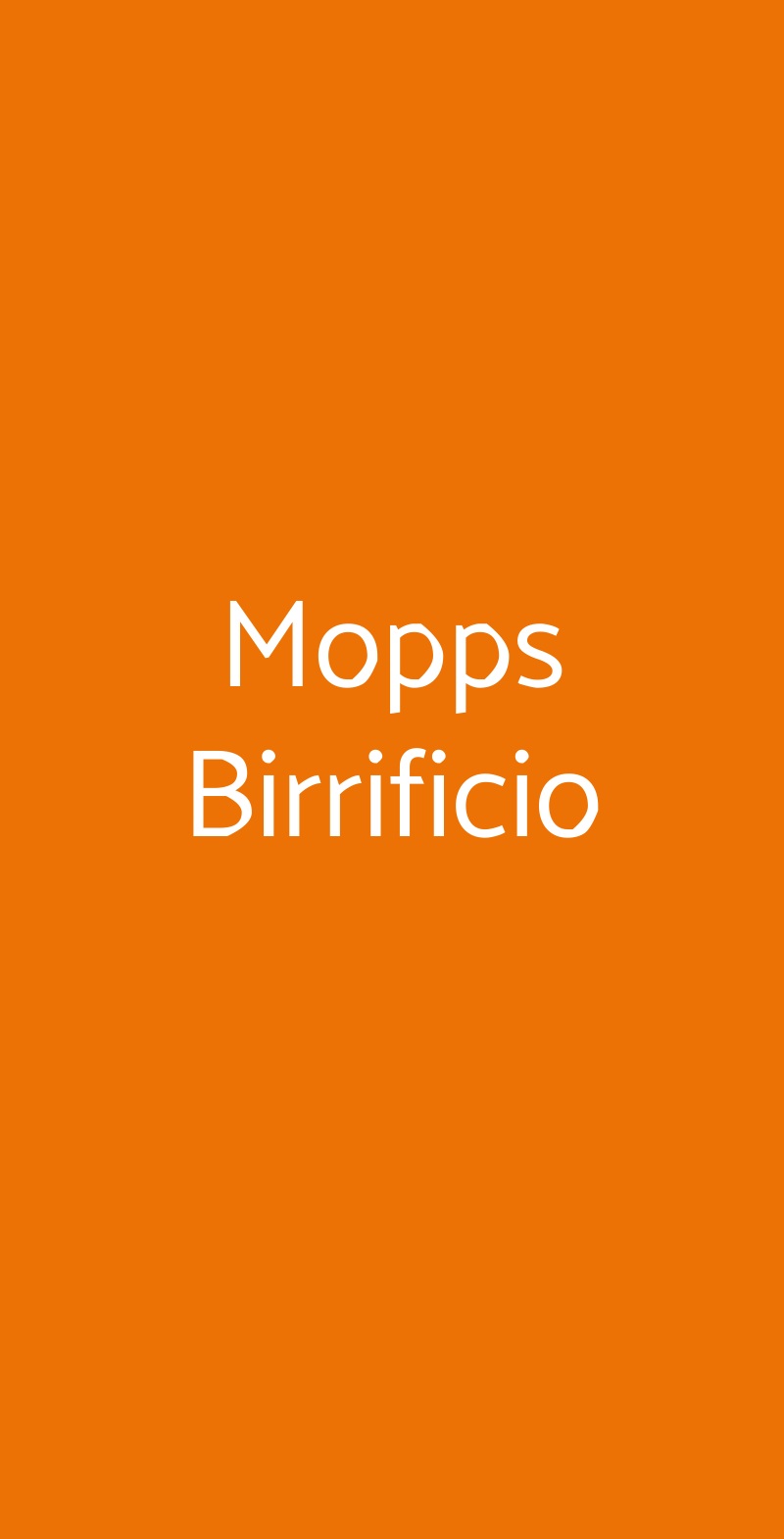 Mopps Birrificio Saronno menù 1 pagina