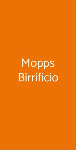 Mopps Birrificio, Saronno
