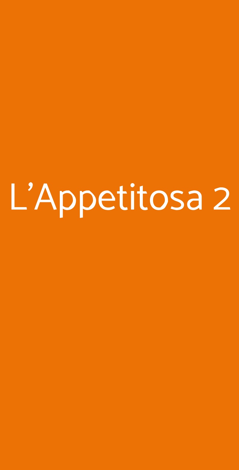 L'Appetitosa 2 Bari menù 1 pagina