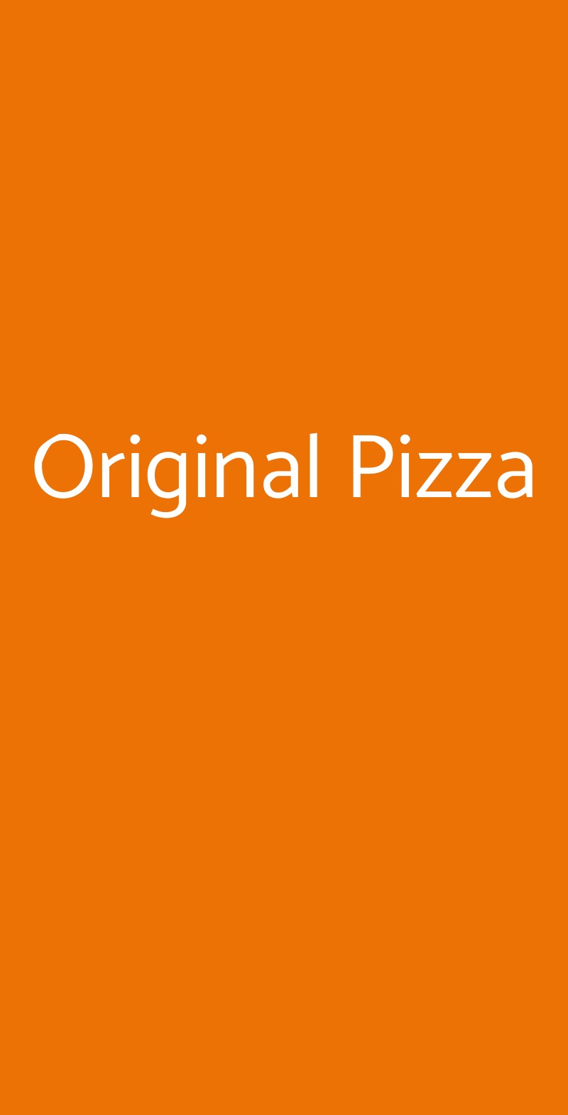 Original Pizza Olgiate Olona menù 1 pagina