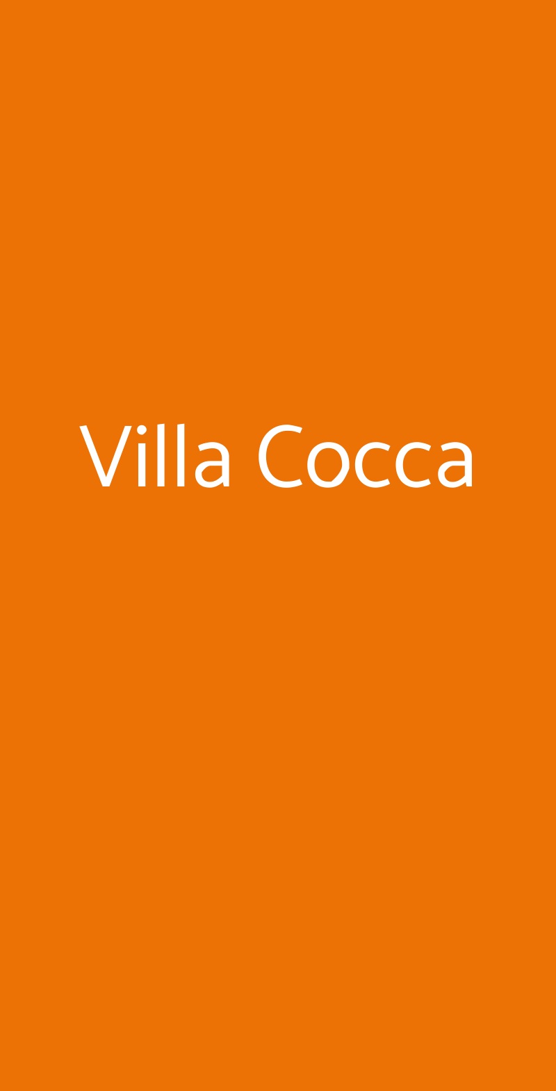 Villa Cocca Gavirate menù 1 pagina