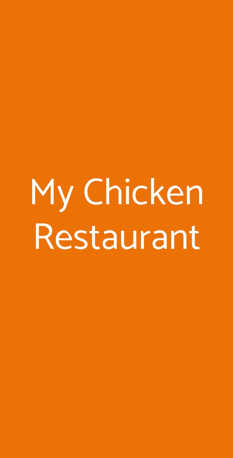 My Chicken Restaurant Busto Arsizio menù 1 pagina