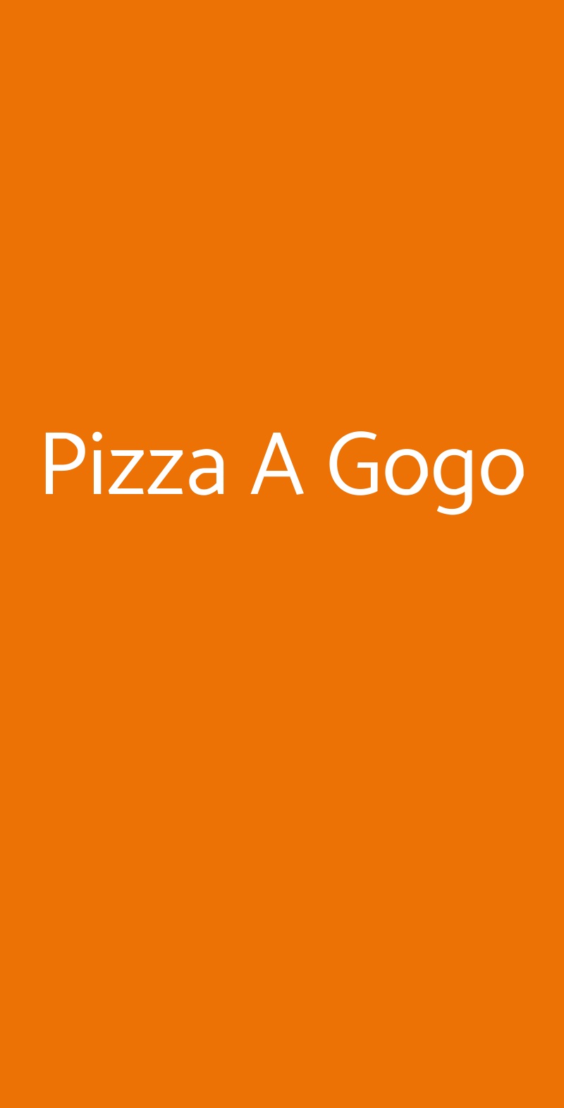Pizza A Gogo Bari menù 1 pagina