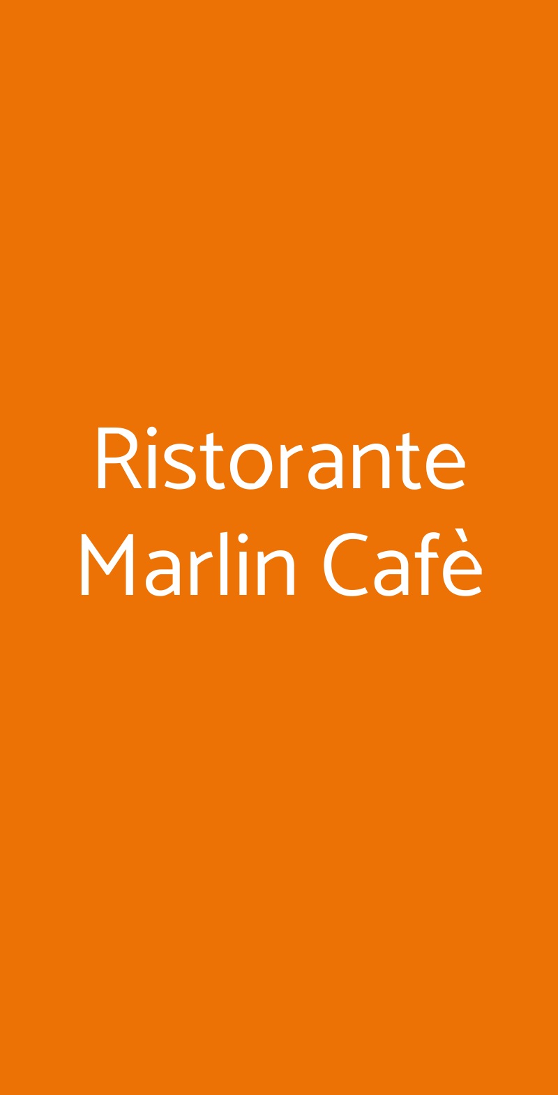 Ristorante Marlin Cafè Saronno menù 1 pagina