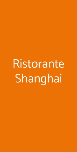 Ristorante Shanghai