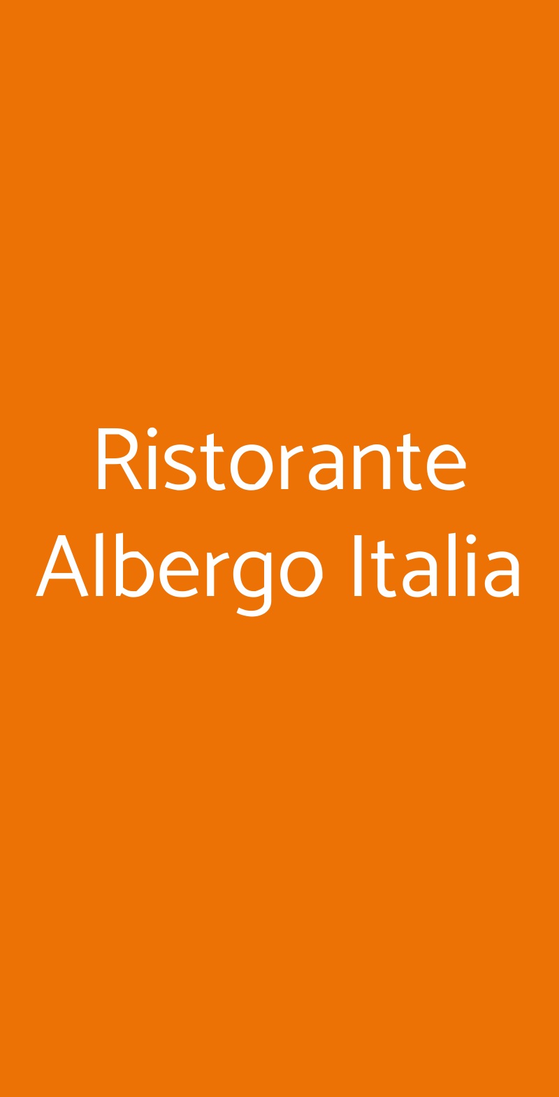 Ristorante Albergo Italia Vergiate menù 1 pagina