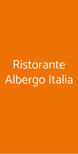 Ristorante Albergo Italia, Vergiate
