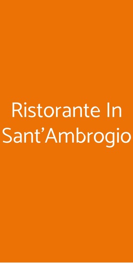 Ristorante In Sant'ambrogio, Varese