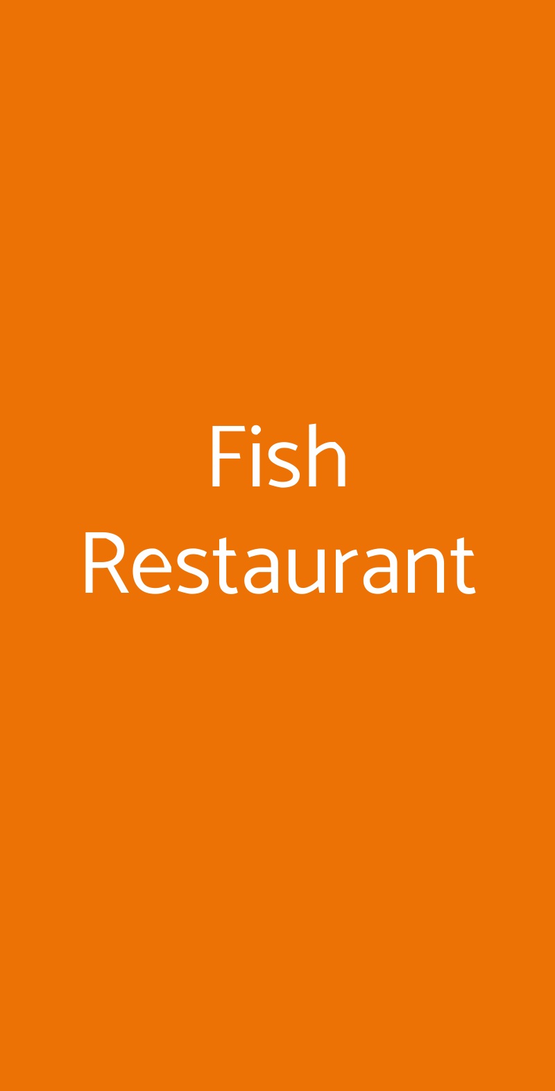 Fish Restaurant Bari menù 1 pagina