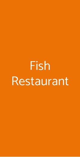 Fish Restaurant, Bari