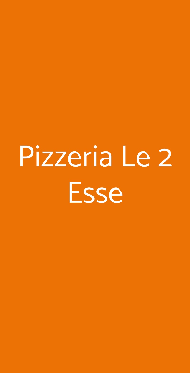 Pizzeria Le 2 Esse Bari menù 1 pagina