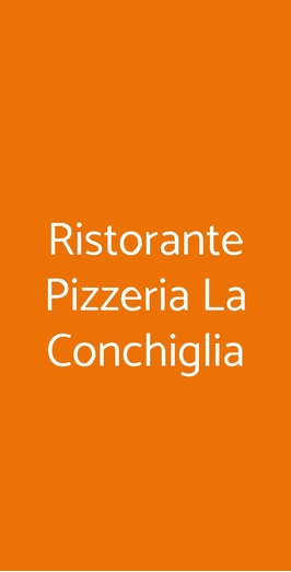 Ristorante Pizzeria La Conchiglia