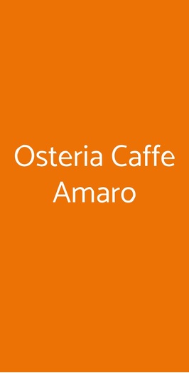 Osteria Caffe Amaro, Garda