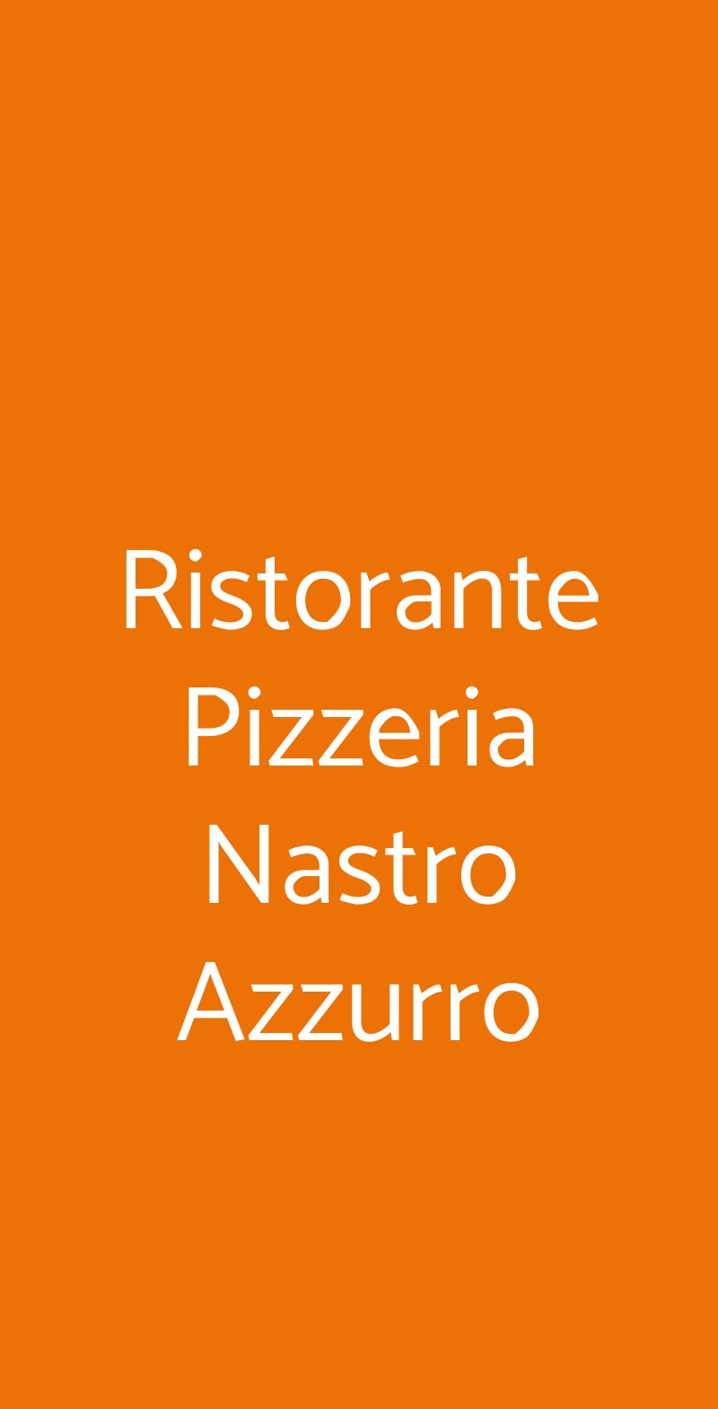 Ristorante Pizzeria Nastro Azzurro Verona menù 1 pagina
