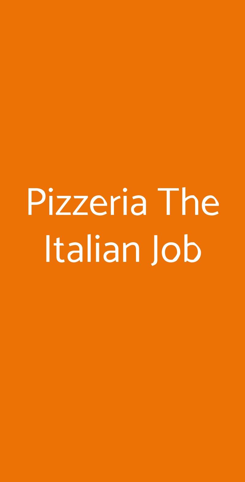 Pizzeria The Italian Job Castellanza menù 1 pagina