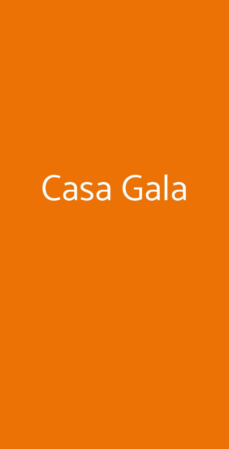 Casa Gala Montecatini-Terme menù 1 pagina