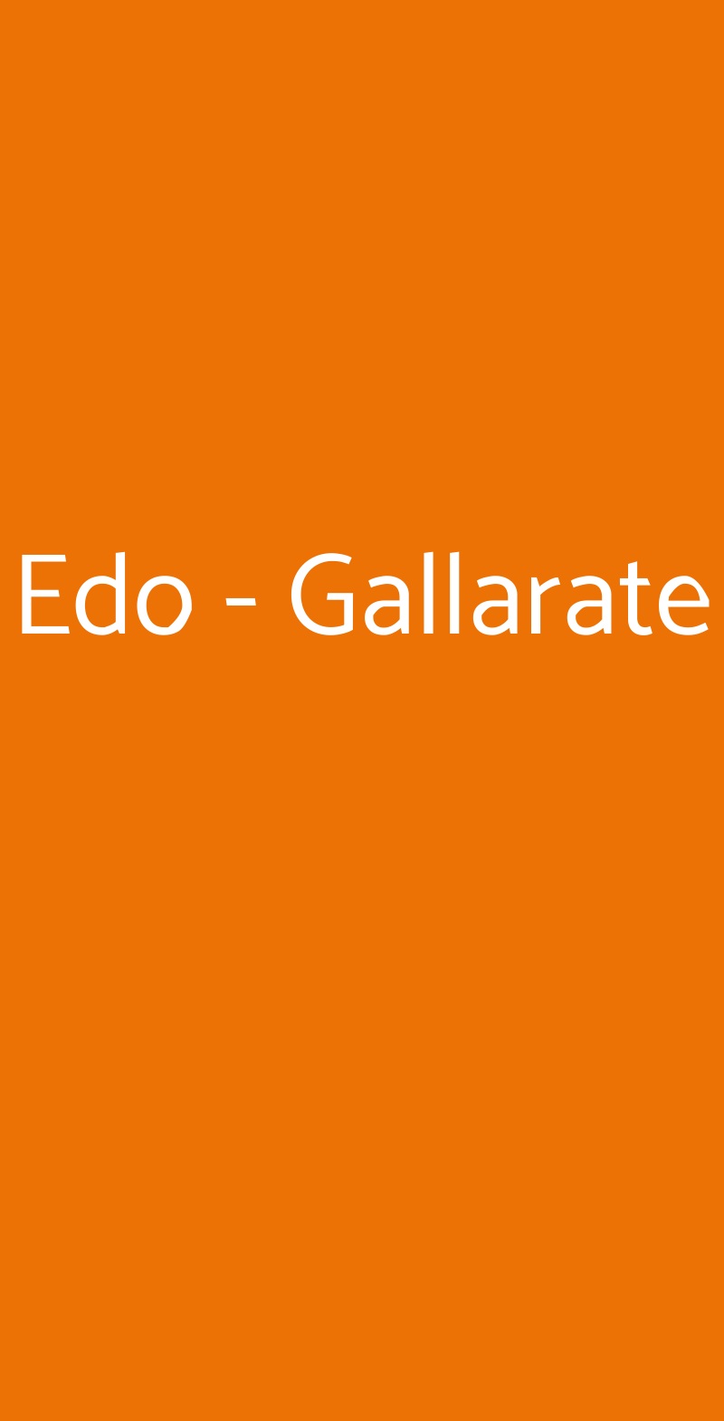 Edo - Gallarate Gallarate menù 1 pagina
