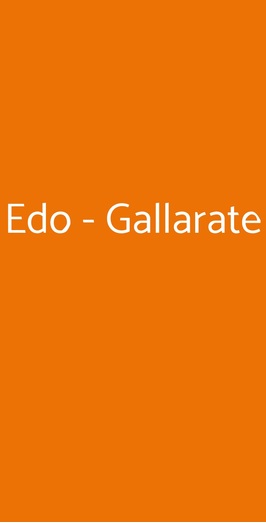 Edo - Gallarate, Gallarate