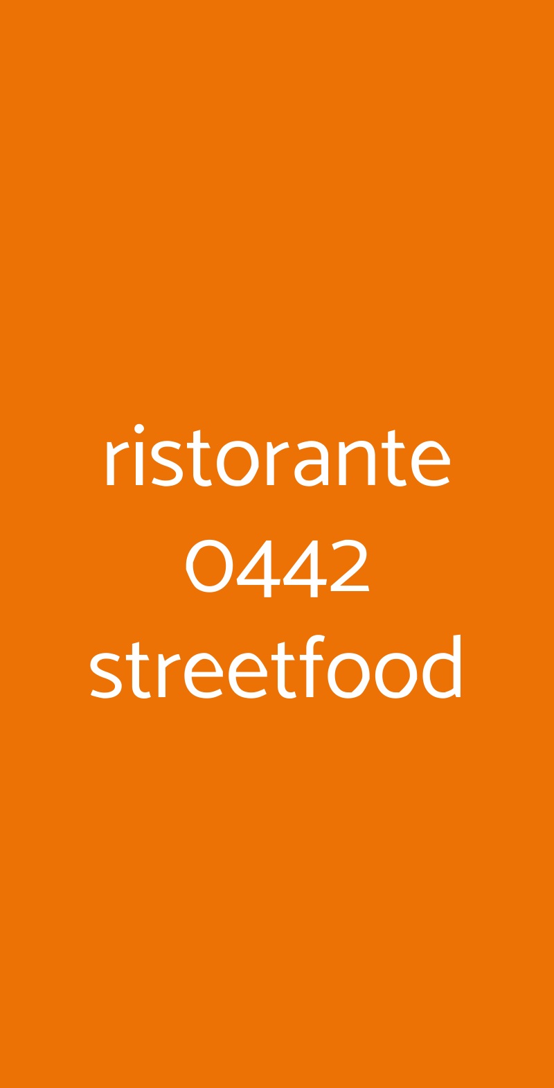 ristorante 0442 streetfood Legnago menù 1 pagina