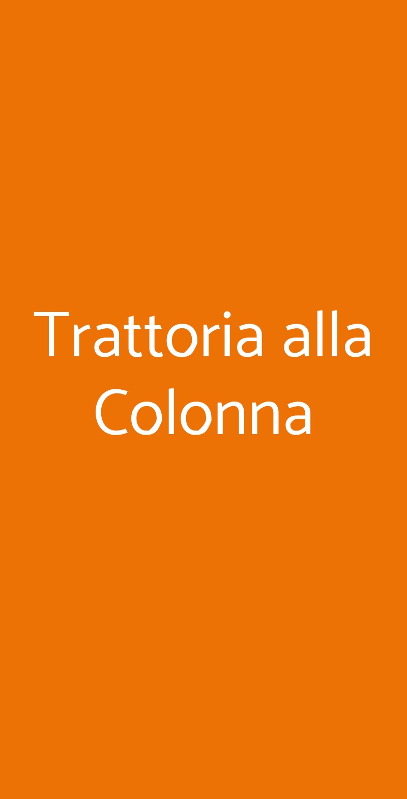 Trattoria alla Colonna Verona menù 1 pagina
