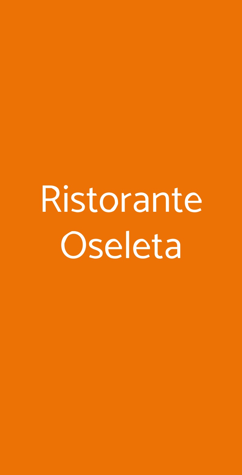 Ristorante Oseleta Cavaion Veronese menù 1 pagina