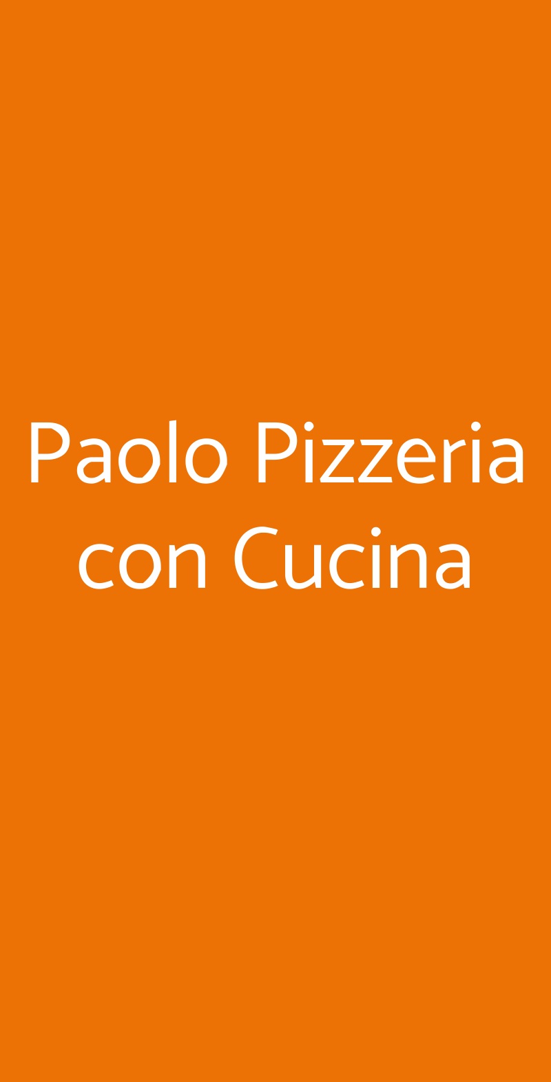 Paolo Pizzeria con Cucina Villafranca di Verona menù 1 pagina