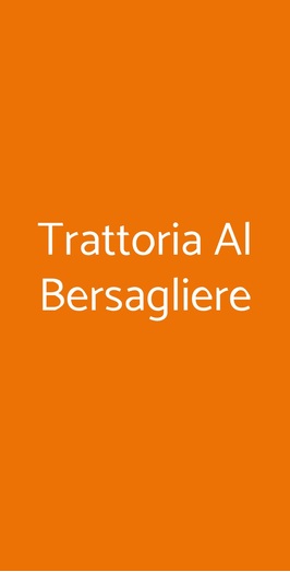 Trattoria Al Bersagliere, Verona
