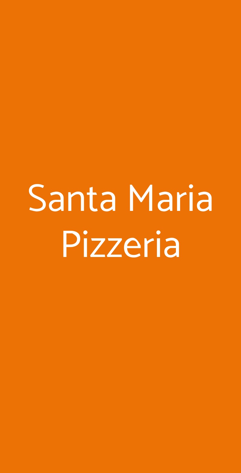 Santa Maria Pizzeria Saronno menù 1 pagina