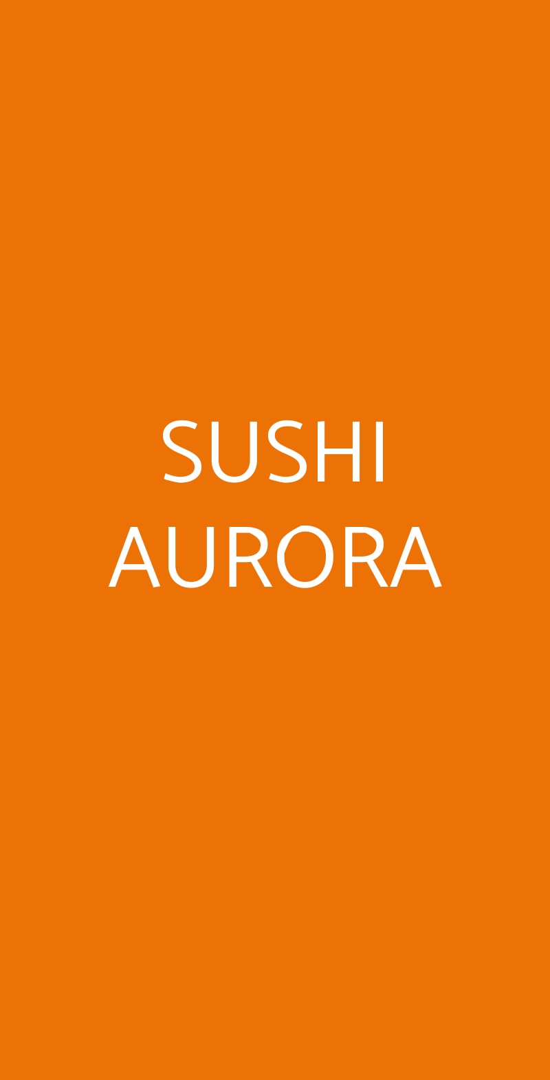 SUSHI AURORA Firenze menù 1 pagina