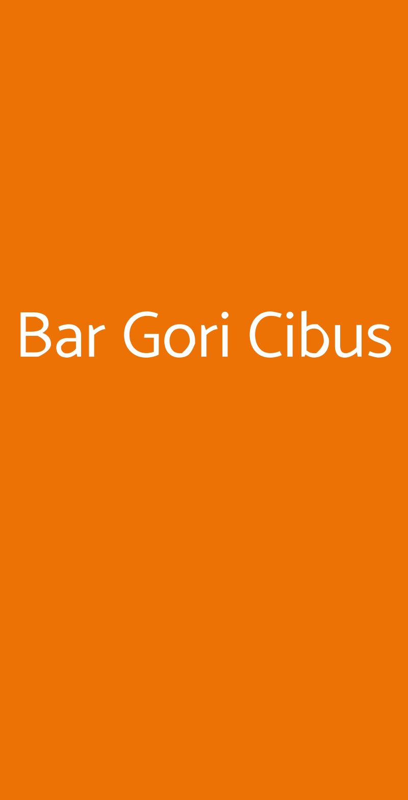 Bar Gori Cibus Montecatini Terme menù 1 pagina