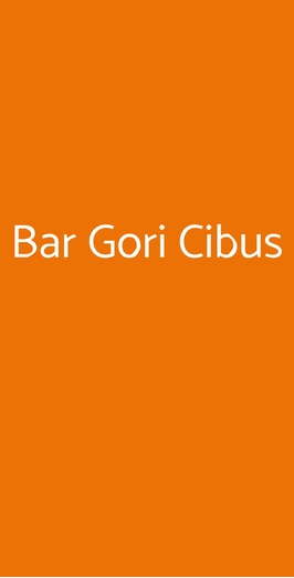 Bar Gori Cibus, Montecatini Terme