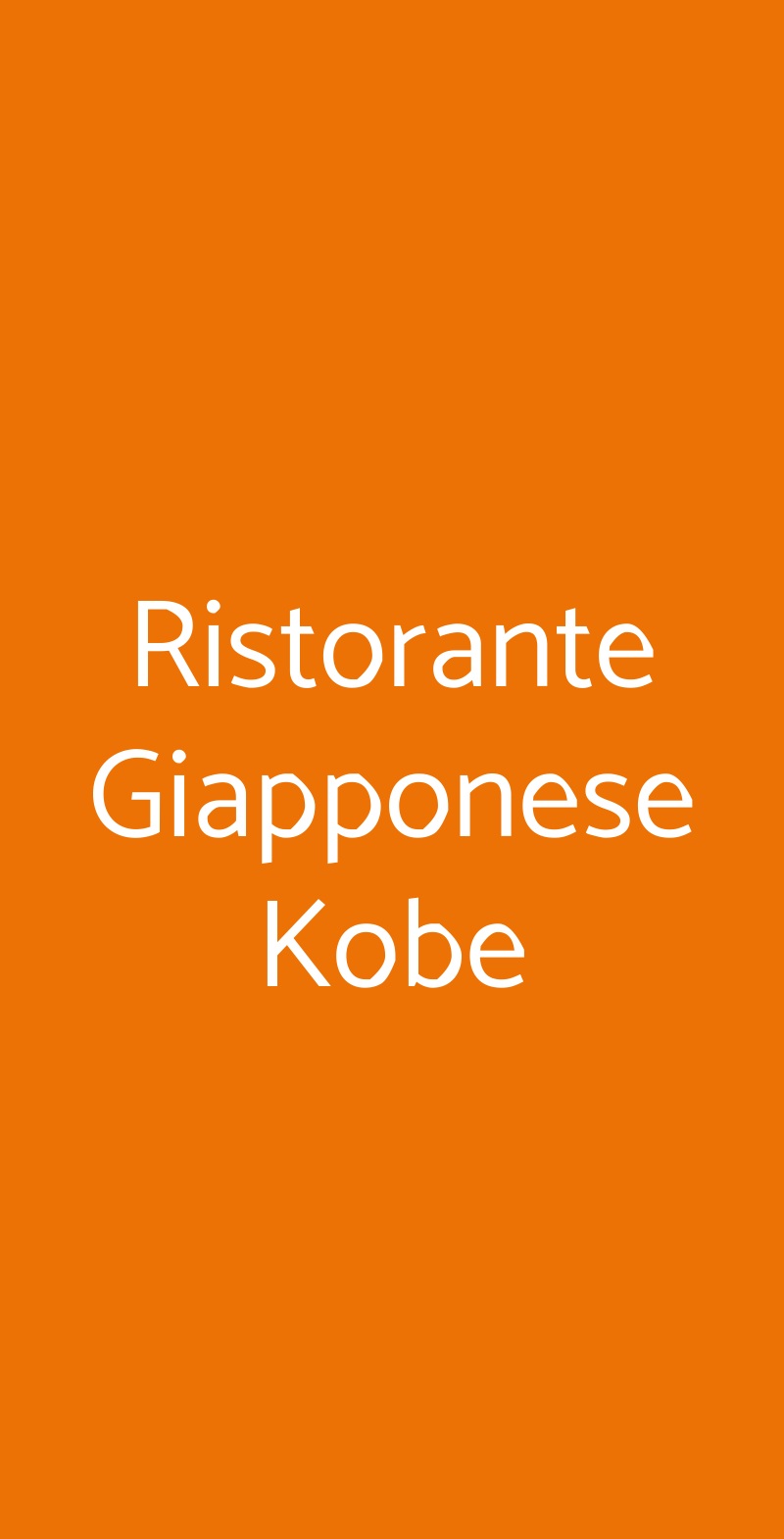 Ristorante Giapponese Kobe Verona menù 1 pagina