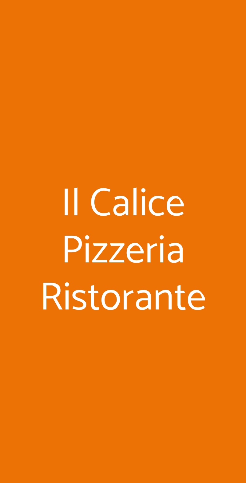 Il Calice Pizzeria Ristorante Verona menù 1 pagina