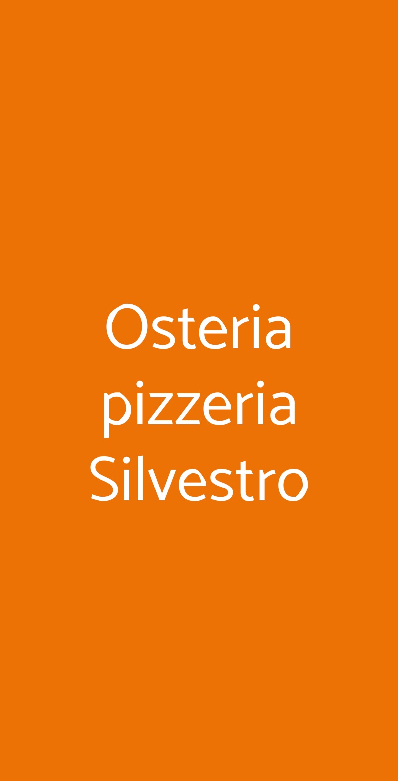 Osteria pizzeria Silvestro Garda menù 1 pagina